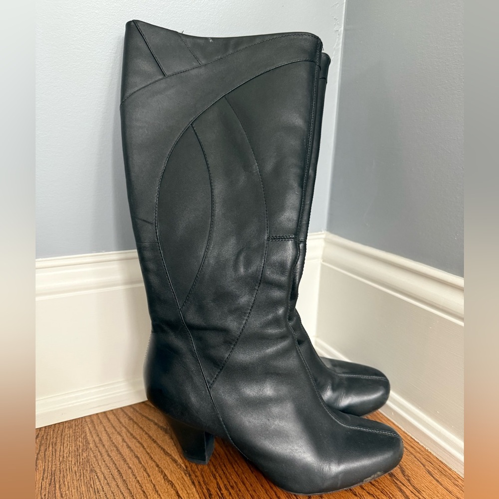 Clark’s Black Leather Knee-High Women's Boots